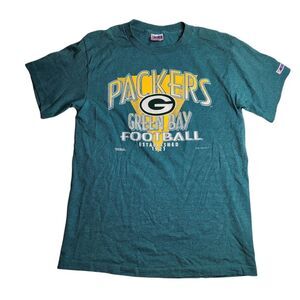 Vintage 1993 Green Bay Packers Trench Ultra Striped Green Shirt Men's Size Large